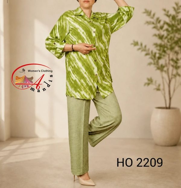 شومیز شلوار بگ گازوییلی (HO-1-16-2209) - Image 1